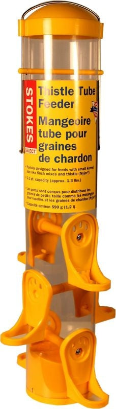 Stokes Thistle Seed Tube Feeder Yellow