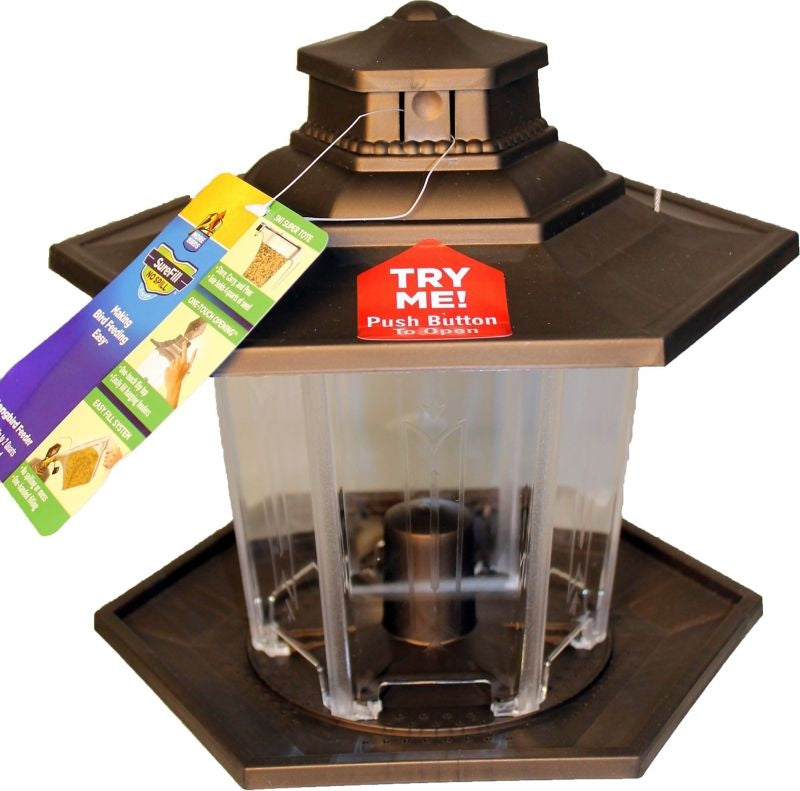 Surefill Hanging Plastic Lantern Feeder Bronze