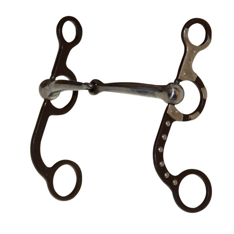 SweetIron Copper Inlay Argentine Snaffle Bit 5 Brn