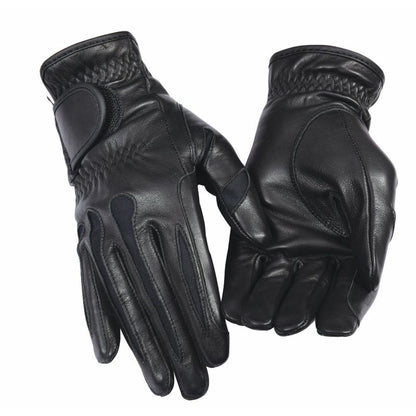 Equine Couture Ladies Leather Summer Gloves Sm Blk