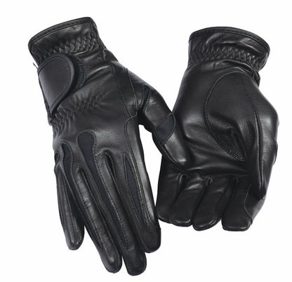 Equine Couture Ladies Leather Summer Gloves Sm Blk