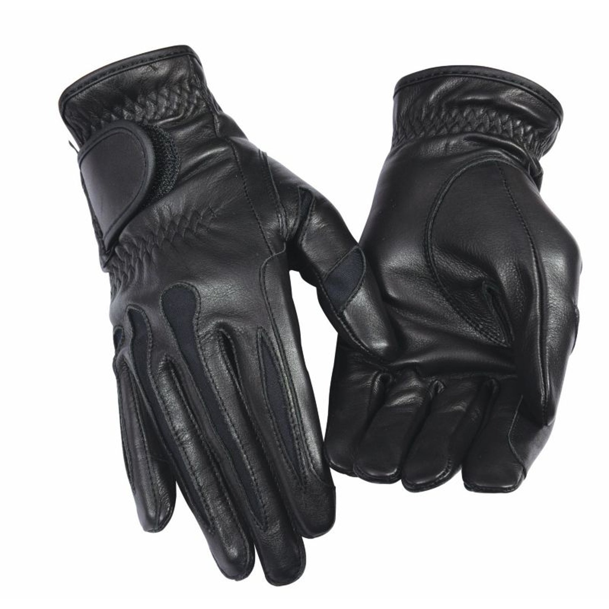 Equine Couture Ladies Leather Summer Gloves Sm Blk