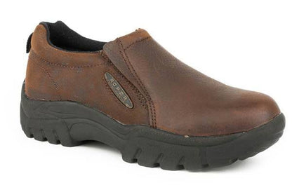Roper Ladies Timeless Basic Slip On Shoes 5 Tan