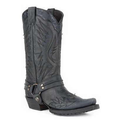 Stetson Mens Biker Outlaw Toe Boots