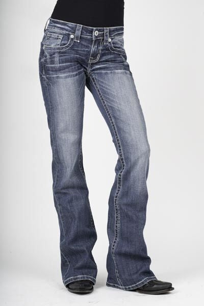 Stetson Ladies Heavy White S Pkt Jeans