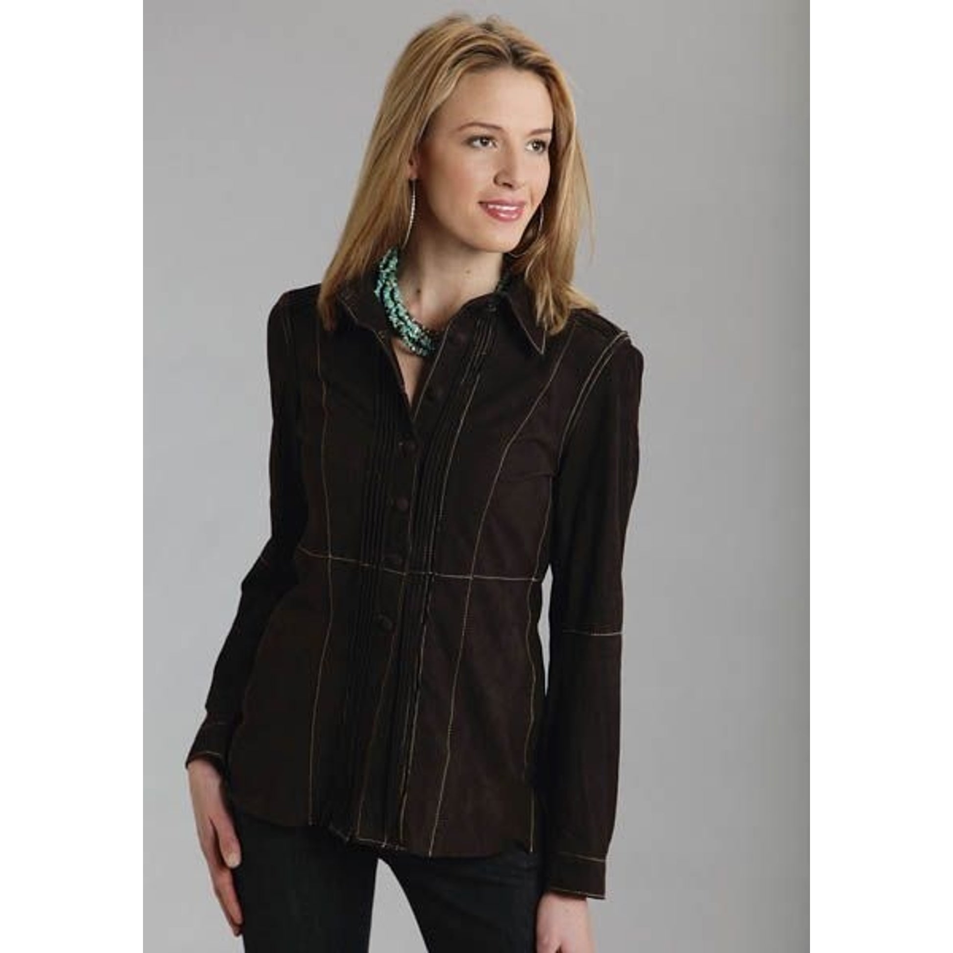 Stetson Ladies Unlined Suede Car Coat Lg Brn