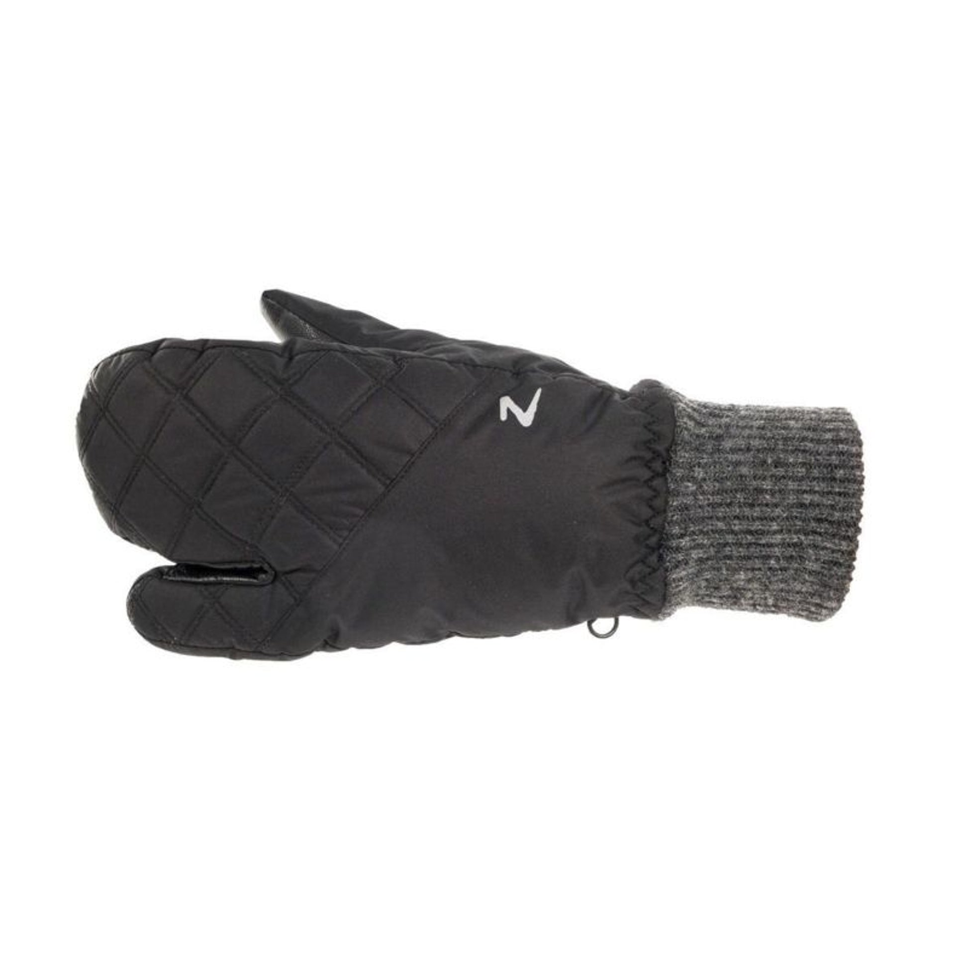 HorZe Padded 3-Finger Winter Mittens 6 Black