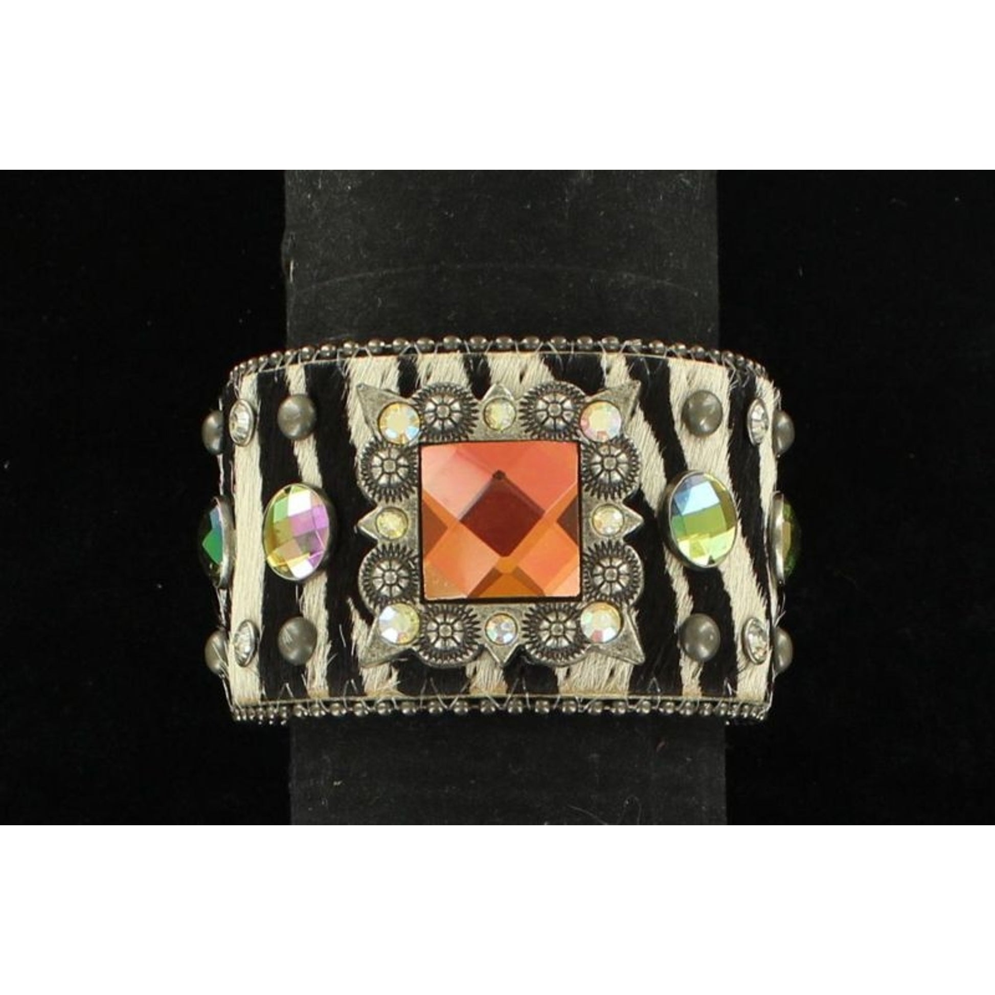 Blazin Roxx Rhinestone BraceletBk/Wh