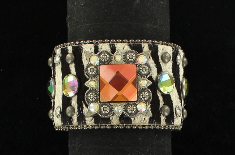 Blazin Roxx Rhinestone BraceletBk/Wh