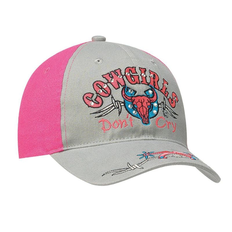 Blazin Roxx Youth Velcro Cowgirls Dont Cry Cap Gry