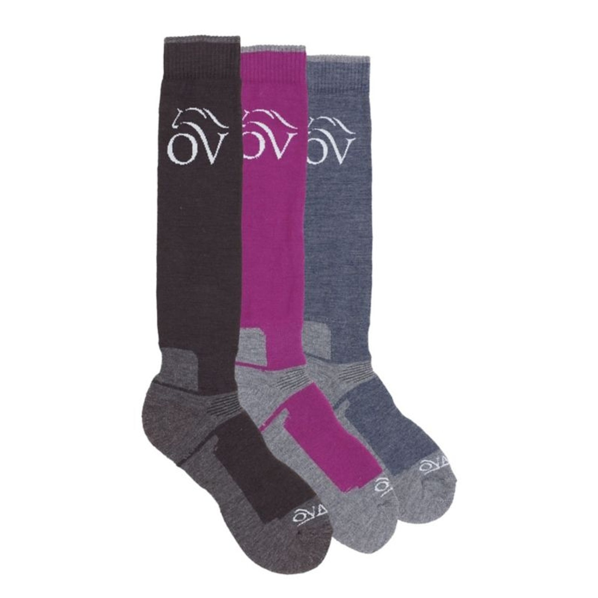 Ovation Ladies Tech Merino Wool Socks 8-10 Grey