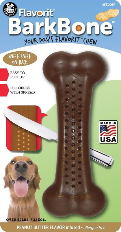 Barkbone Flavored Nylon Bone LG Peanut Butter