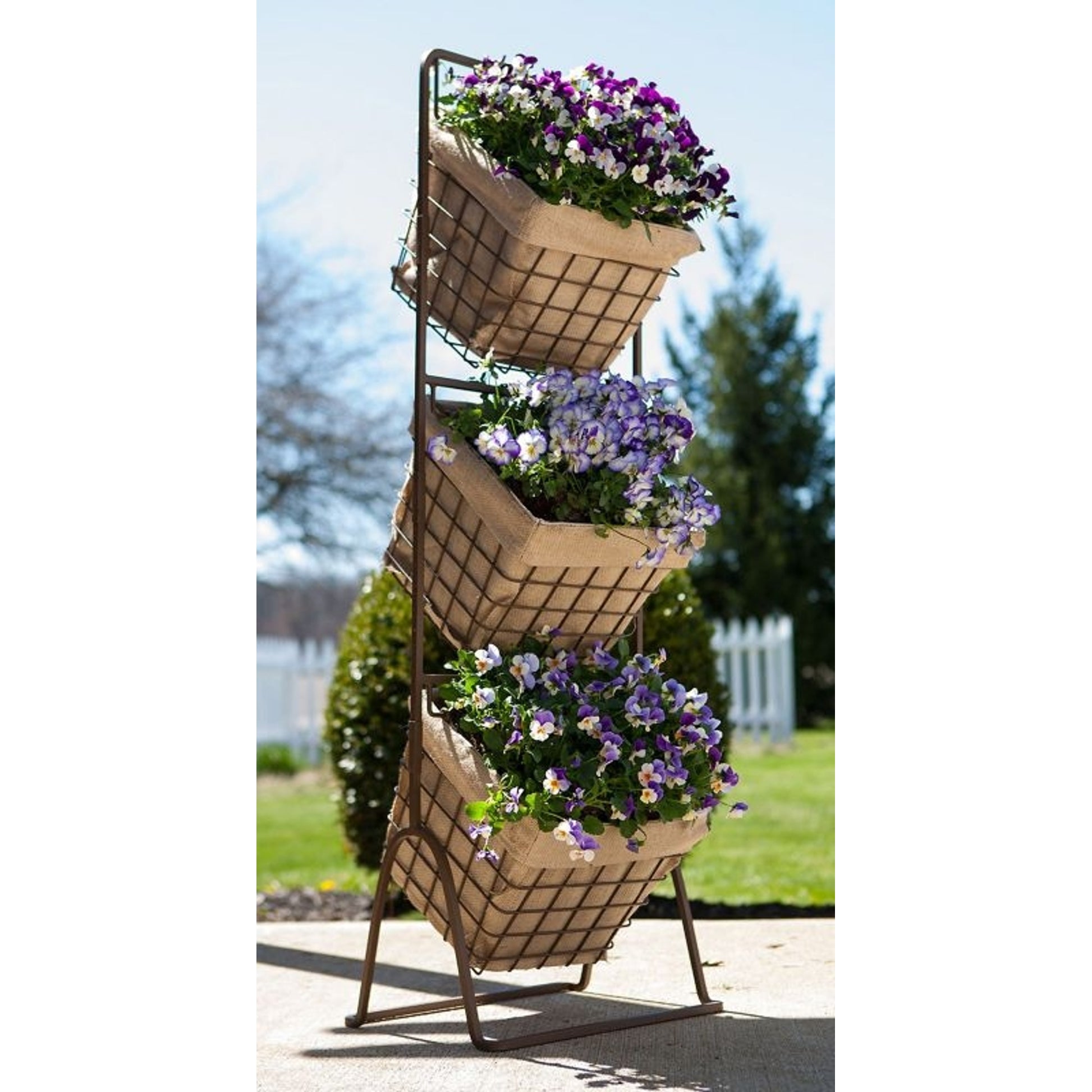 3 Tier Harvest Baskets Planter Stand 16x16x12