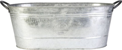 Oval Galvanized Washtub Planter 16in