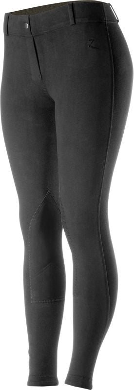 Horze Ella Womens PullOn Knee Patch Breeches 22 Bk