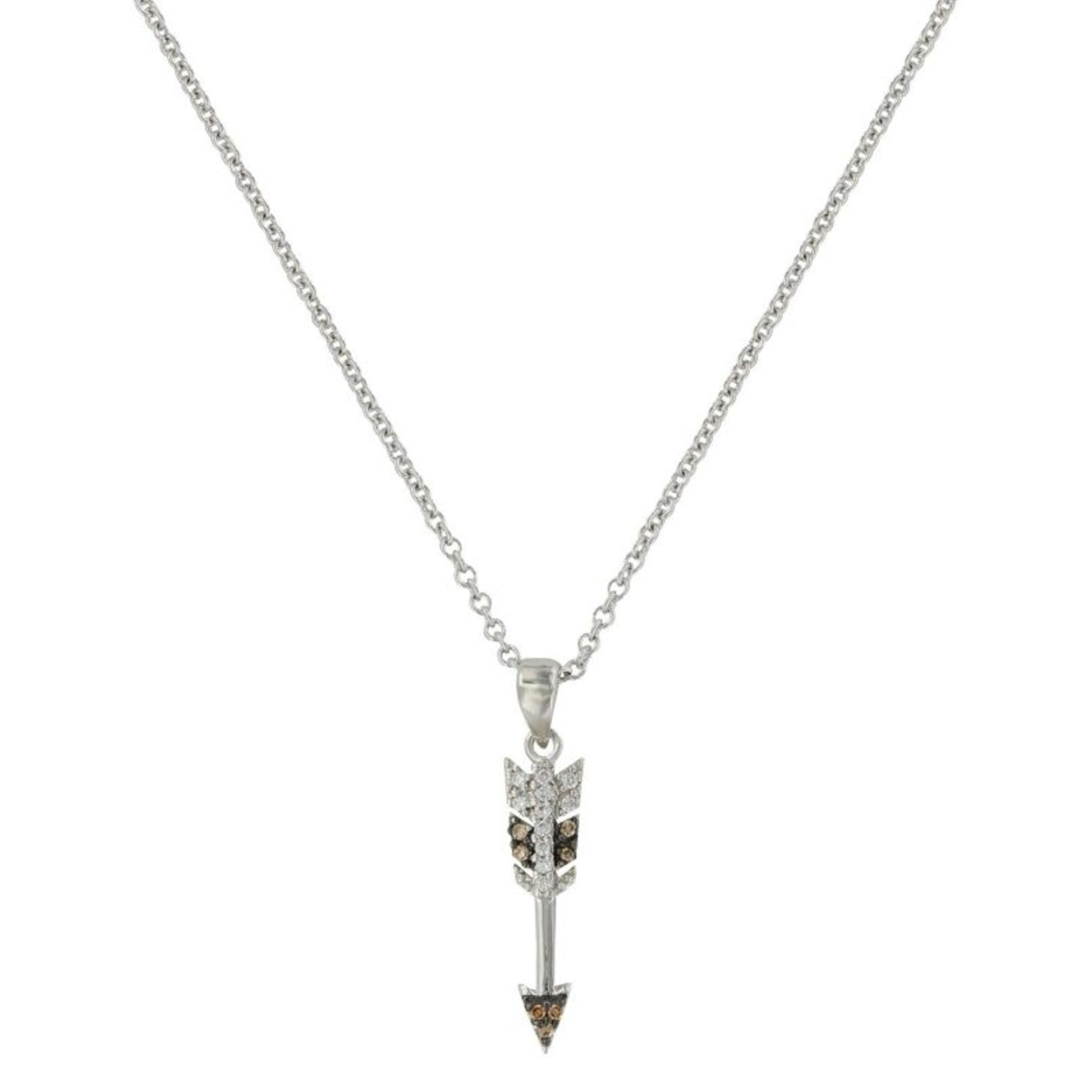 Montana Silversmiths Mini Arrow NecklaceBk/Wh