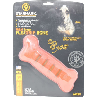 Treat Ringer Flexgrip Bone LG