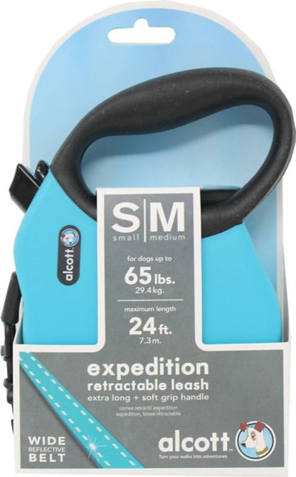 Alcott Retractable Leash Up To 65 Pounds Sm/Md Blk