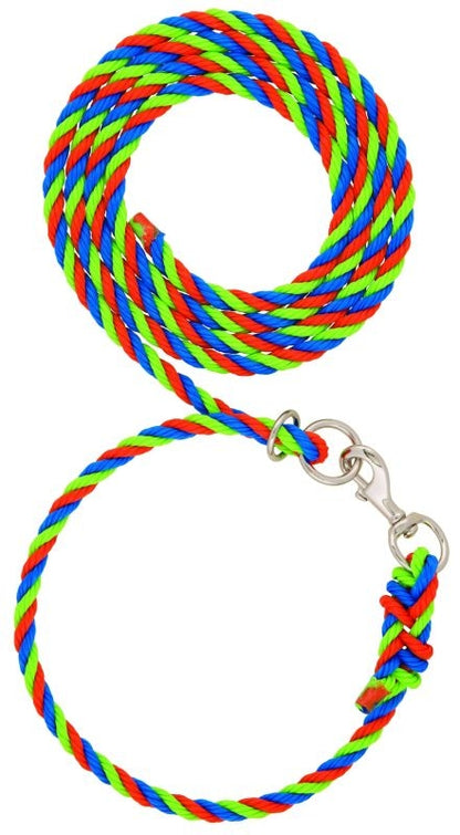 Livestock Adjustable Poly Neck Rope 1/2 x 10ft Brn