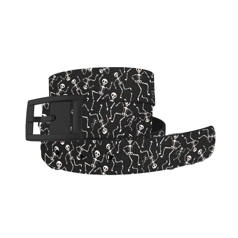 C4 Belt Dancing Skeletons Belt with Black Buckle O