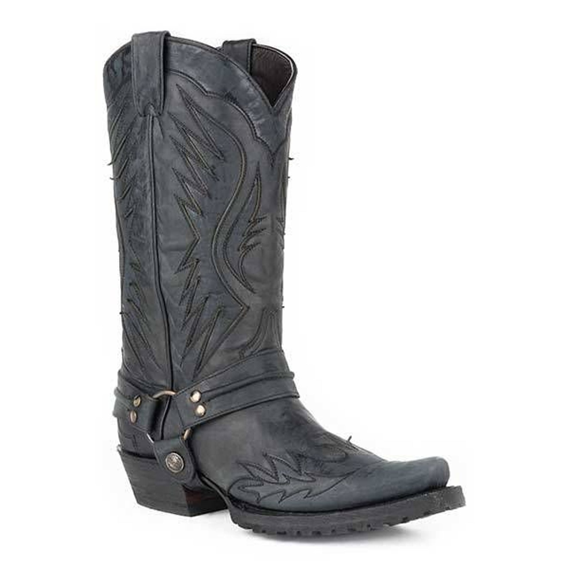 Stetson Mens Biker Outlaw Toe Boots