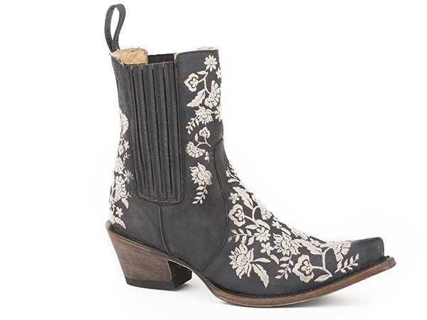 Stetson Ladies Cordelia Snip Toe Cowboy Boots 7 Bl