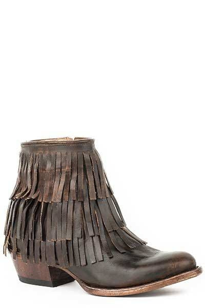 Stetson Ladies Maggie Shorty Boots 10 Brown