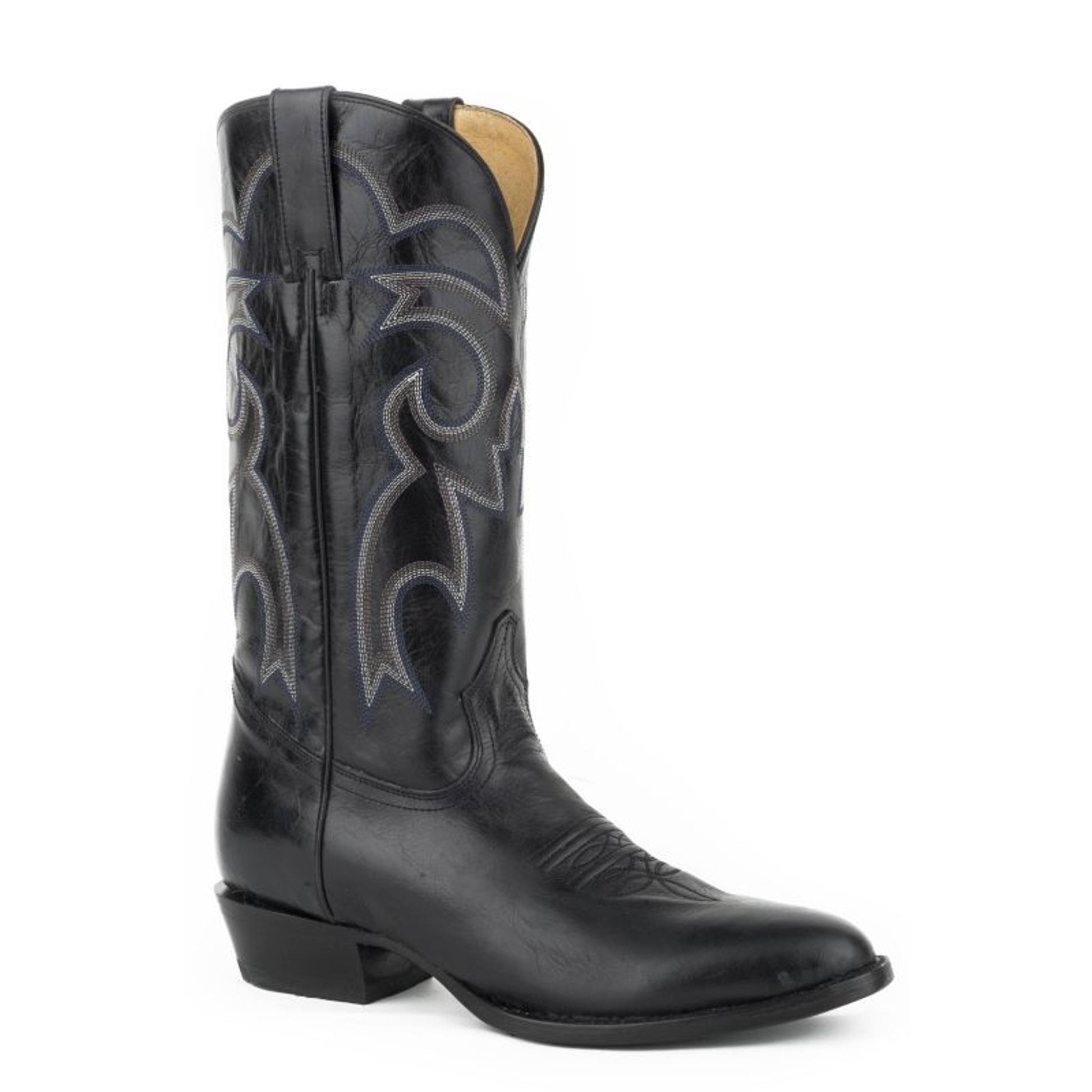 Roper Mens Parker Round Toe Boots 10 D Marbled Bla