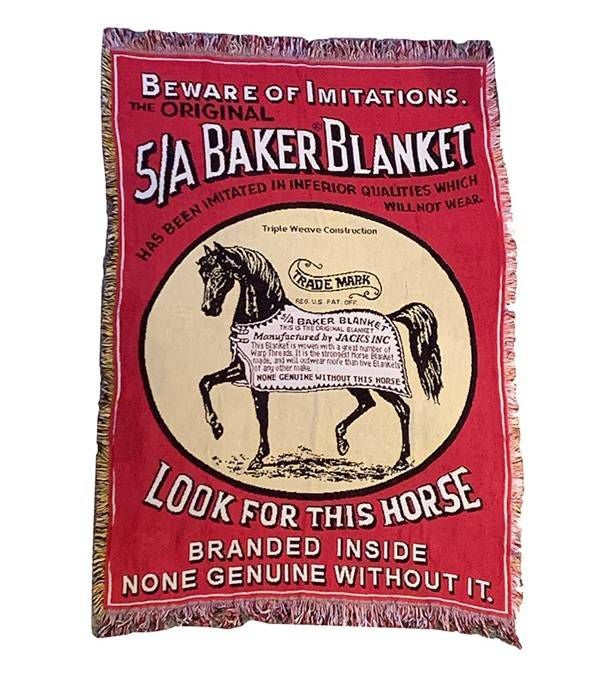 Baker Logo Afghan 50" x 70"