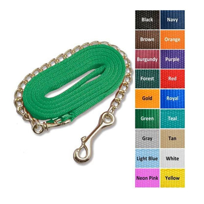 Jacks Lead Shank with 20" Brass Plated Chain 1" x