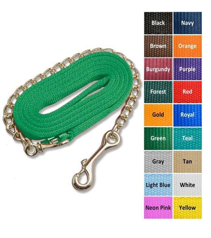 Jacks Lead Shank with 20" Brass Plated Chain 1" x