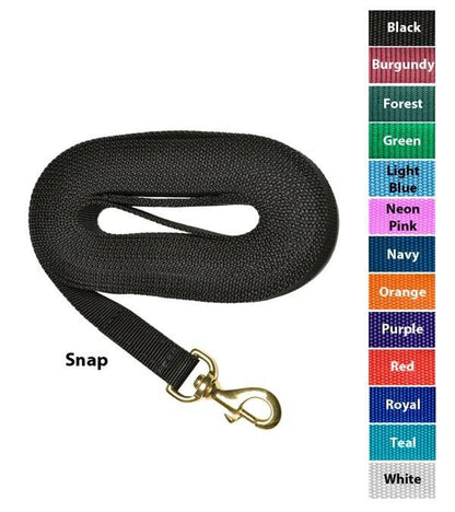 Jacks Nylon 24' Lunge Line with Solid Brass Swivel