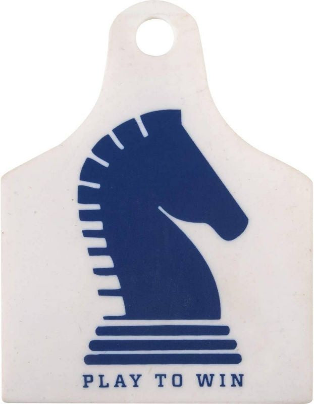 Classic Equine ID Tag 6-Pack White/Blue