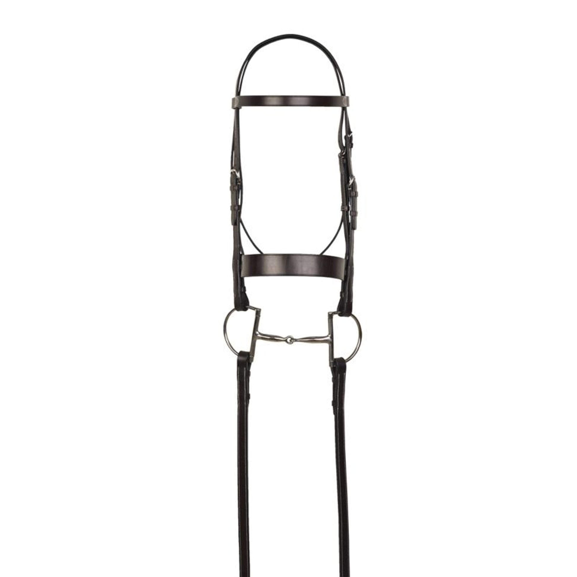 Aramas Flat Hunt Bridle with Lace Reins Cob Chocol