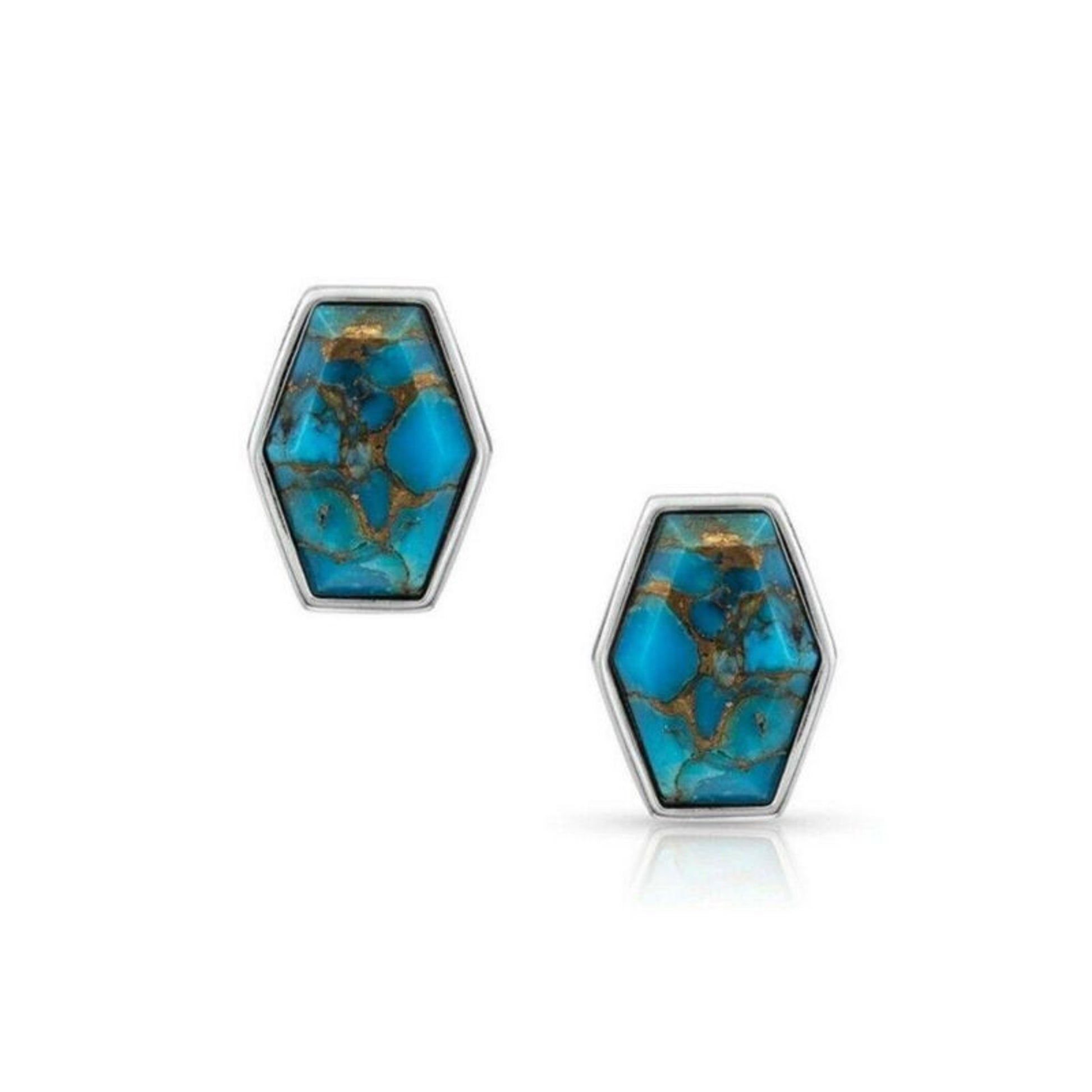 Montana Silversmiths Fearless Hexagon Post Earring