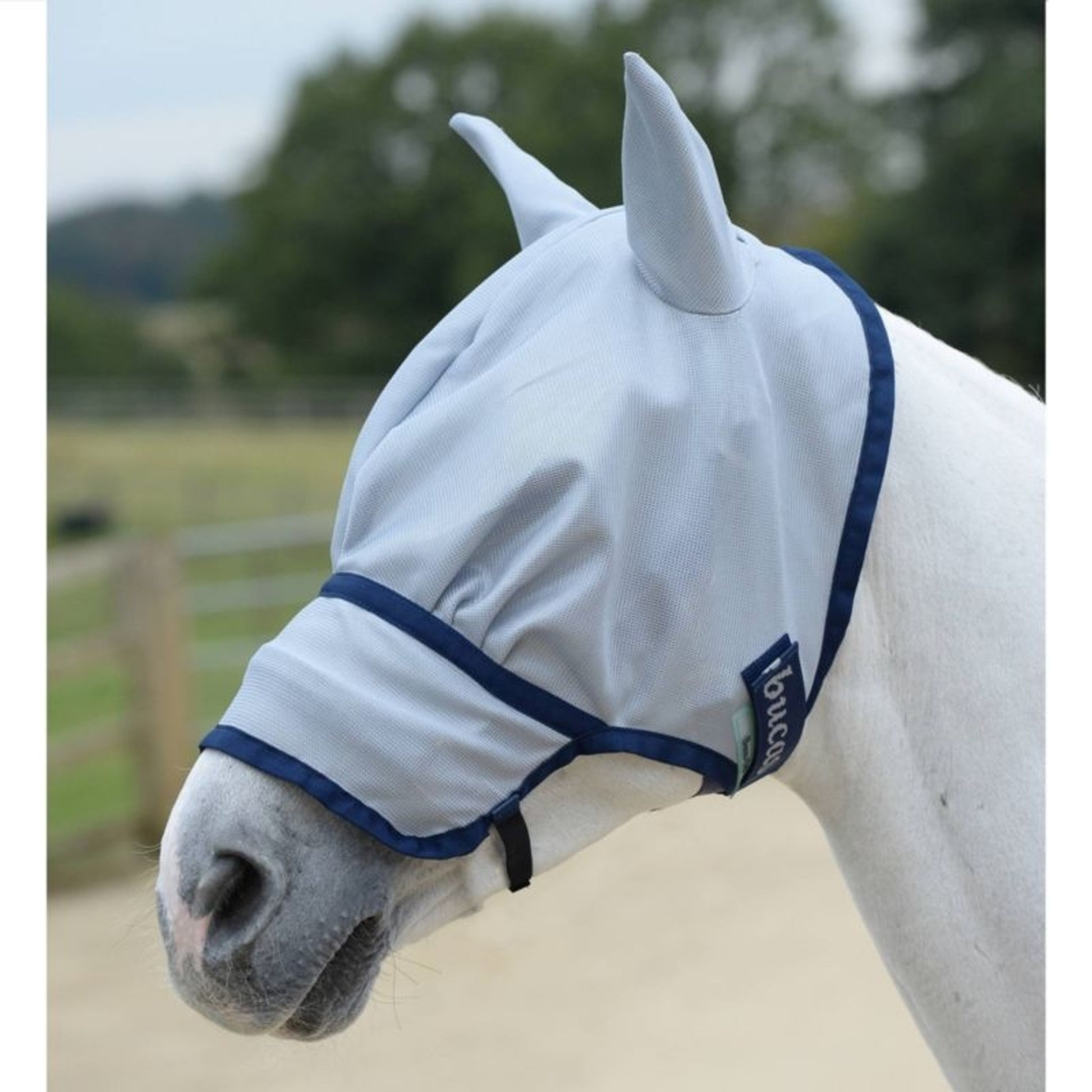 Bucas Buzz-Off Extended Nose Fly Mask Large Silver