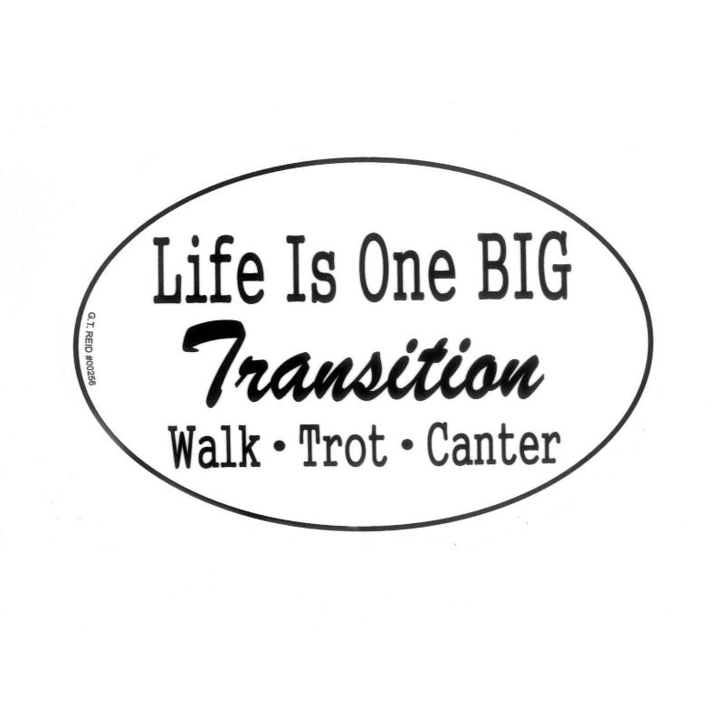 Euro Big Transition Walk Trot Canter Vinyl Sticker