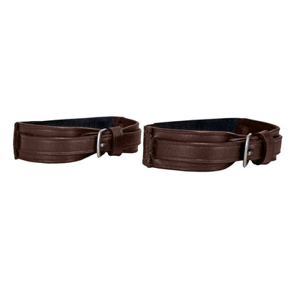 Quick Jod Leather Velcro Garter Straps Large Brown