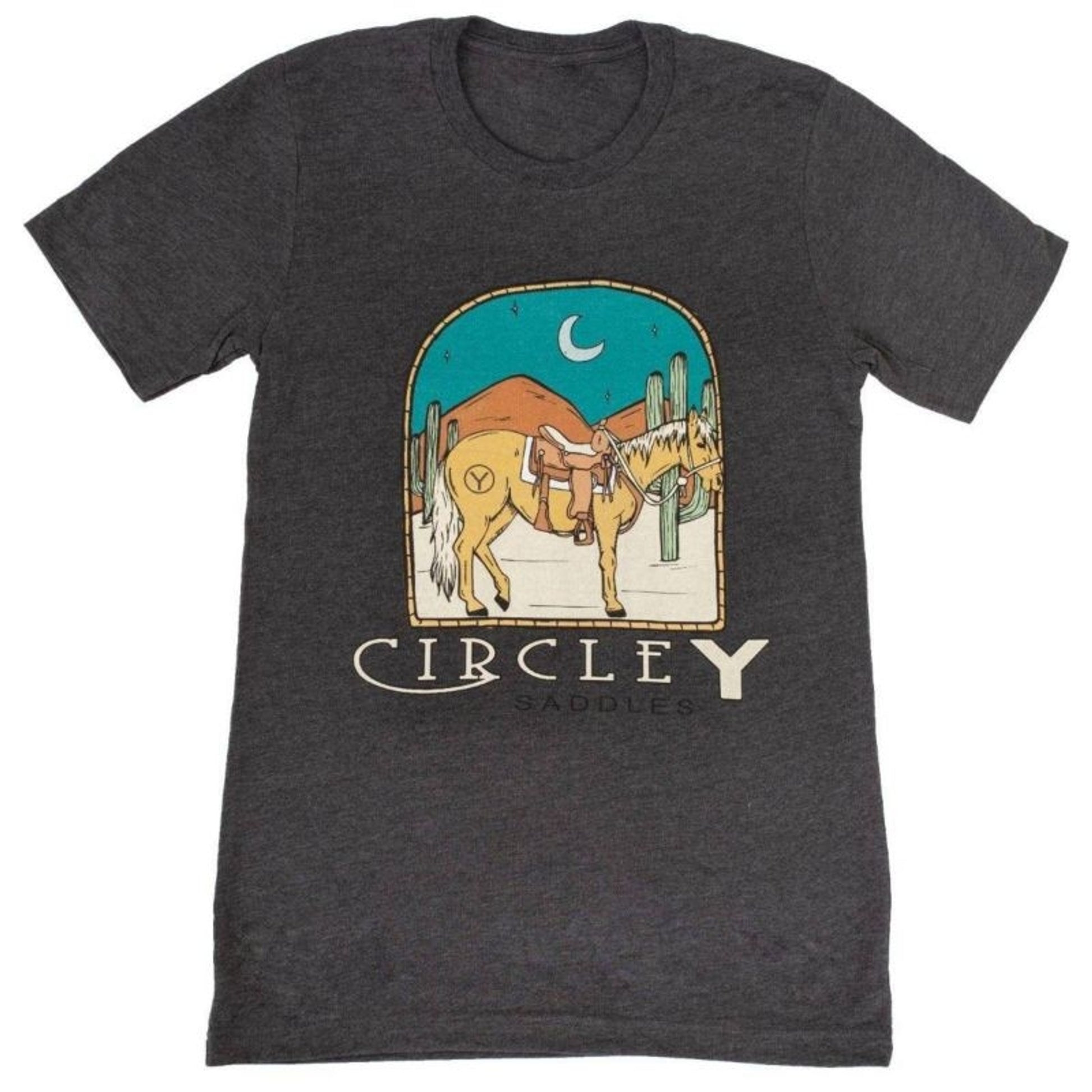 Circle Y Hitching Post Tee Shirt X-Large Gray