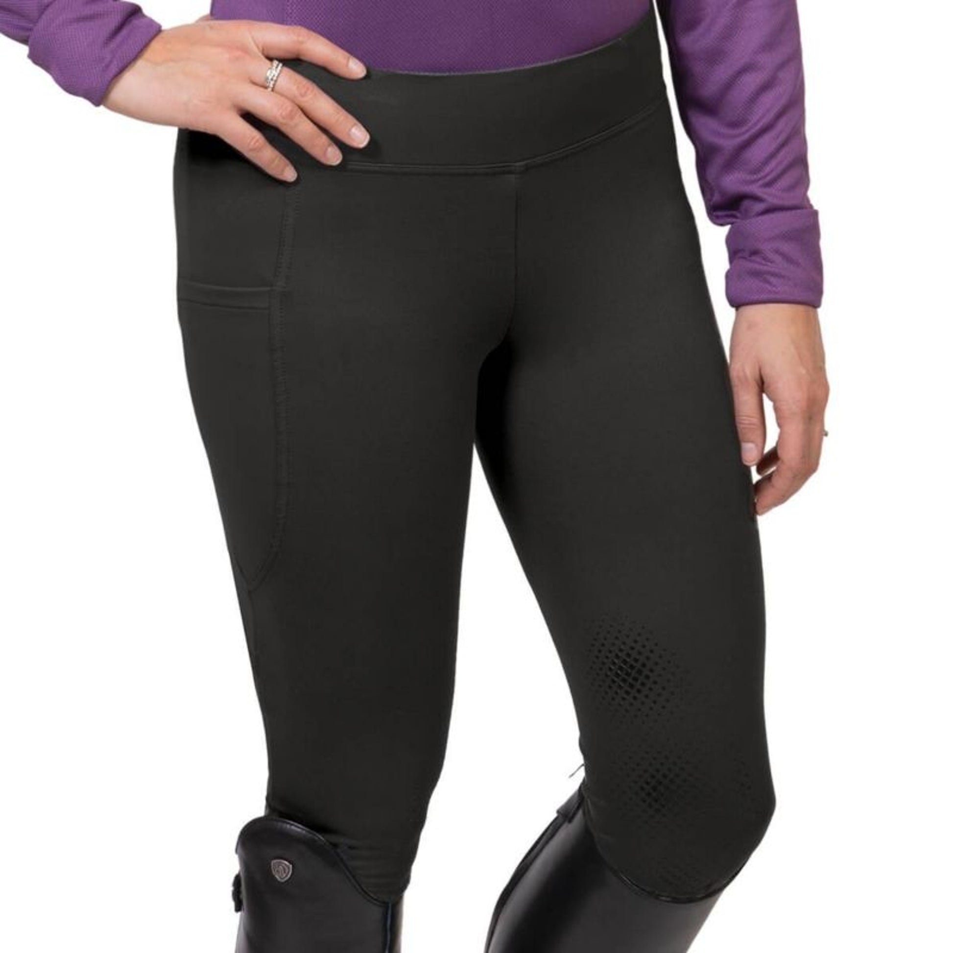 Ovation Ladies Signature Knee Patch Tight XL Black