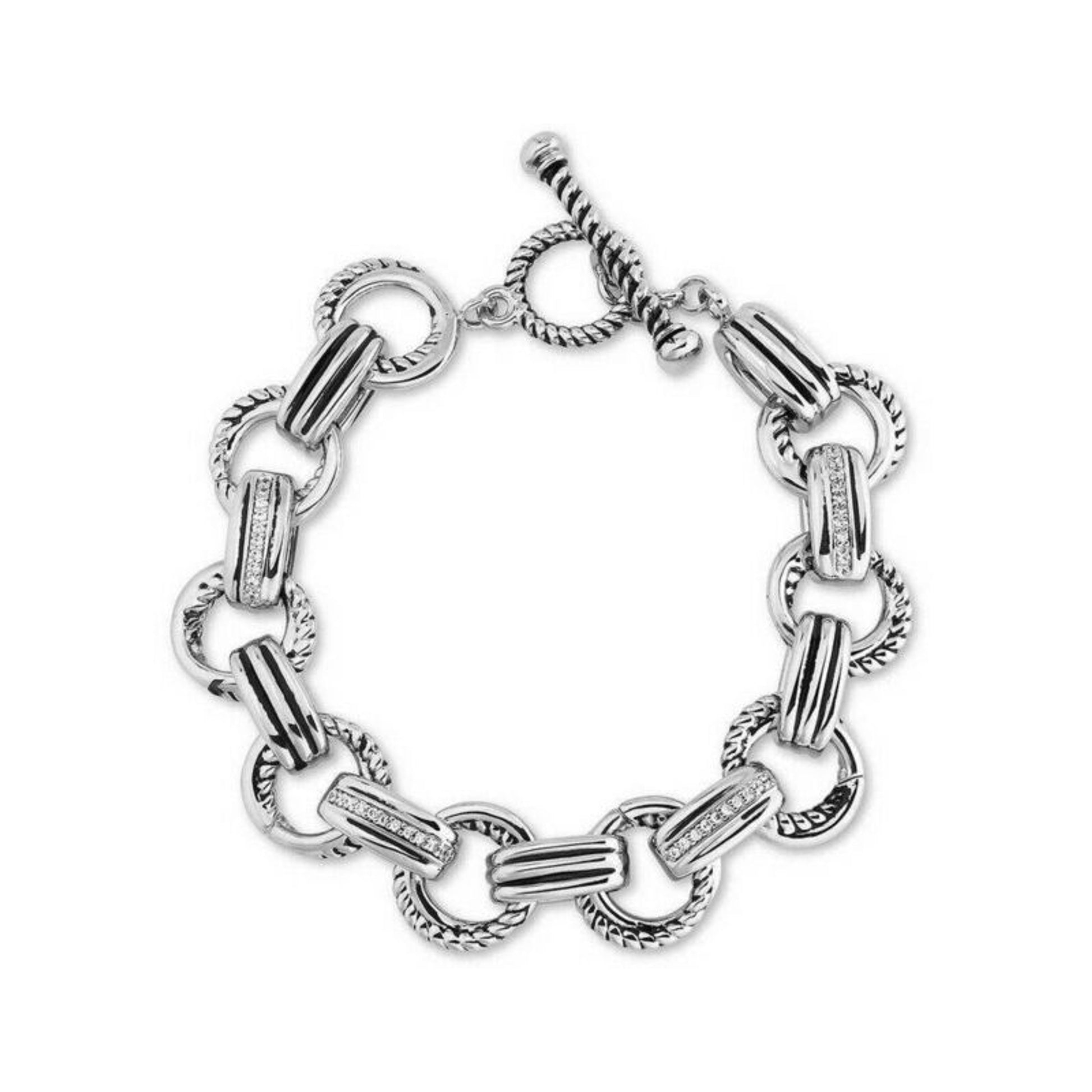 Montana Silversmiths CrisCross Link Crystal Bracel