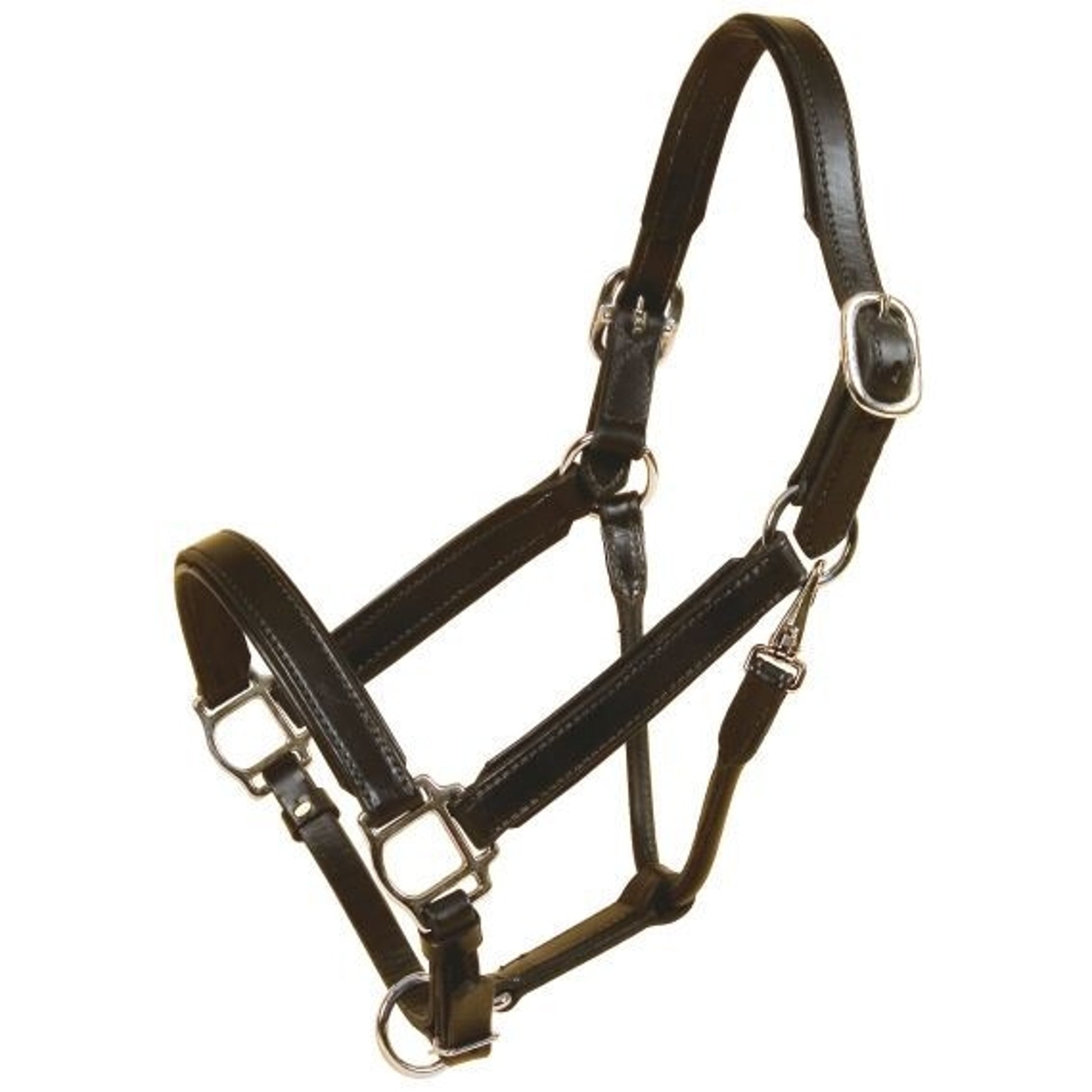 Bridle Leather Padded Halter/Nickel Cob Blk
