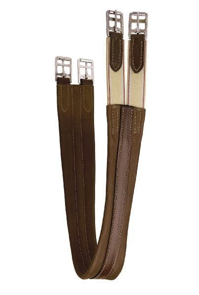 Tory Contour English Girth with Elastic 36 Oakbark