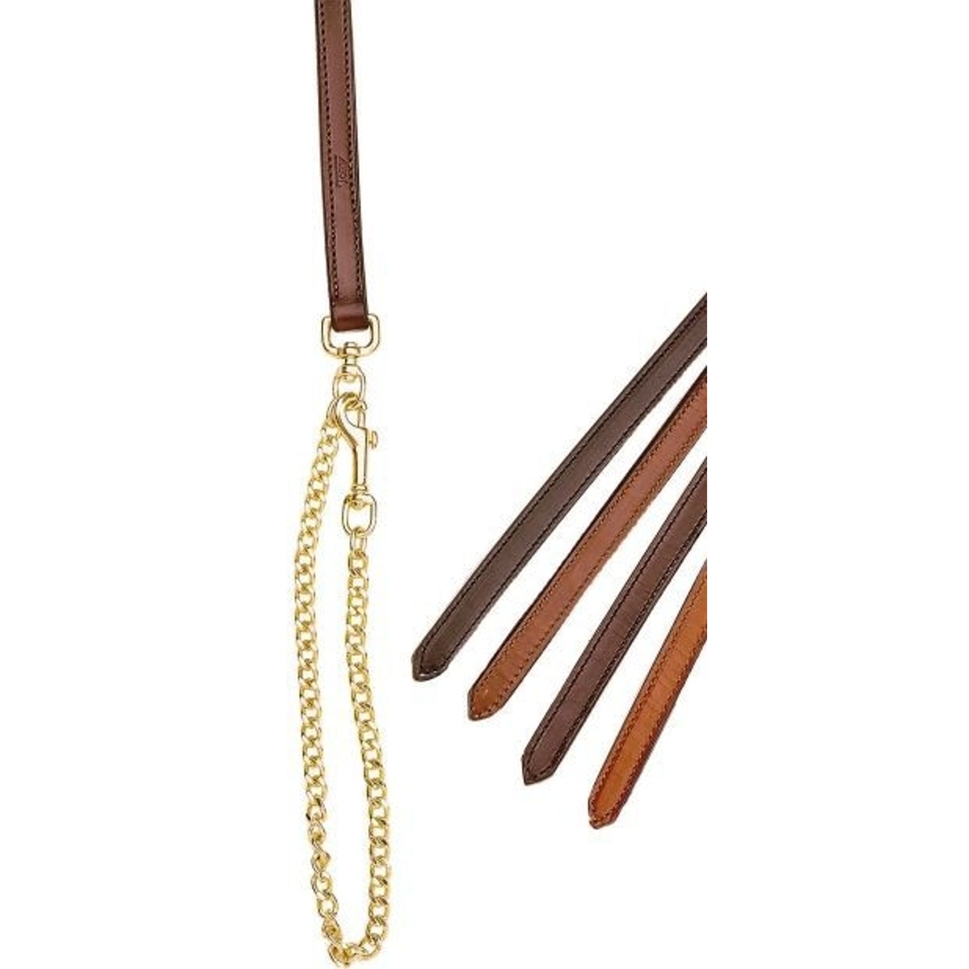 Tory 3/4In Double And Stitched Lead-Brass Chain Bk