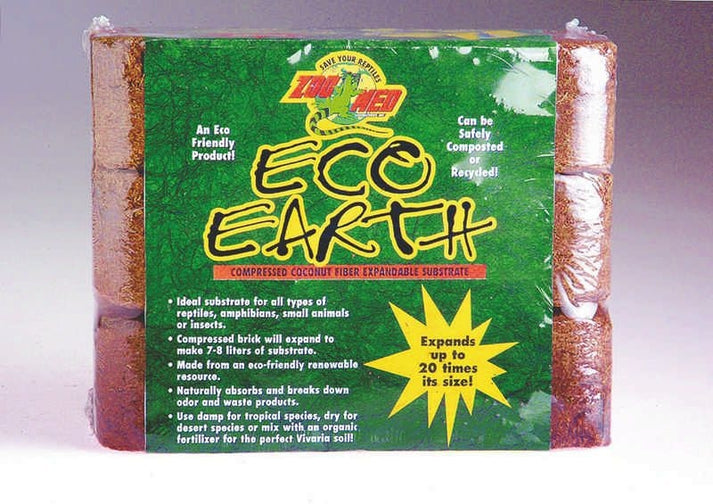 Eco Earth Compressed Coconut Fiber Brick For Reptile Tanks Pet Supplies