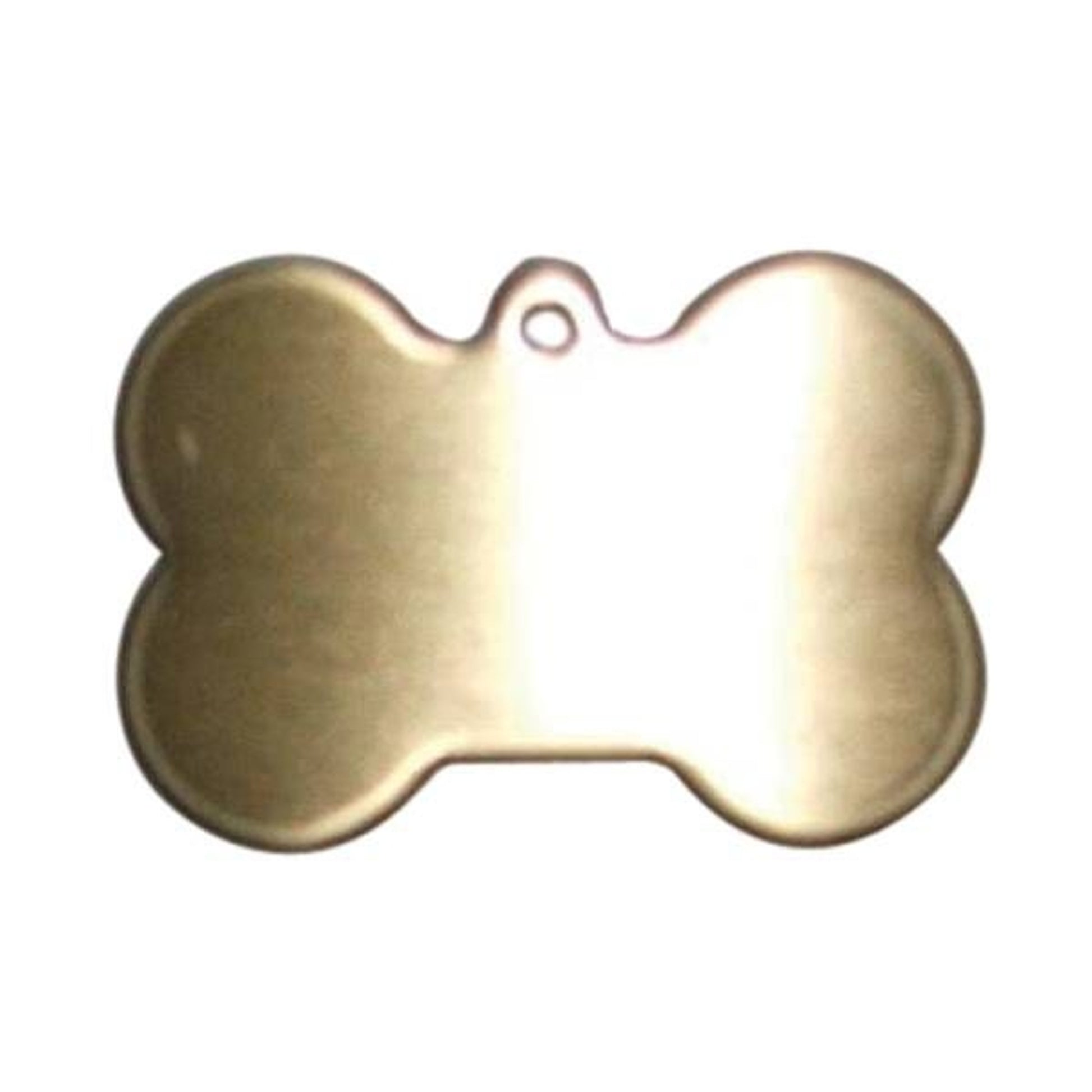 Dog Bone Shaped Name Tag Brass