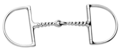 Korsteel Twisted Corkscrew Dee Ring Snaffle Bit