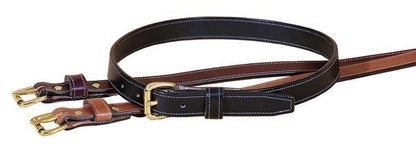 Tory 1In Stitched Belt With Brass Buckle 26 Brn/Nick