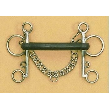 Centaur Stainless Steel Rubber Mullen Mouth Pelham