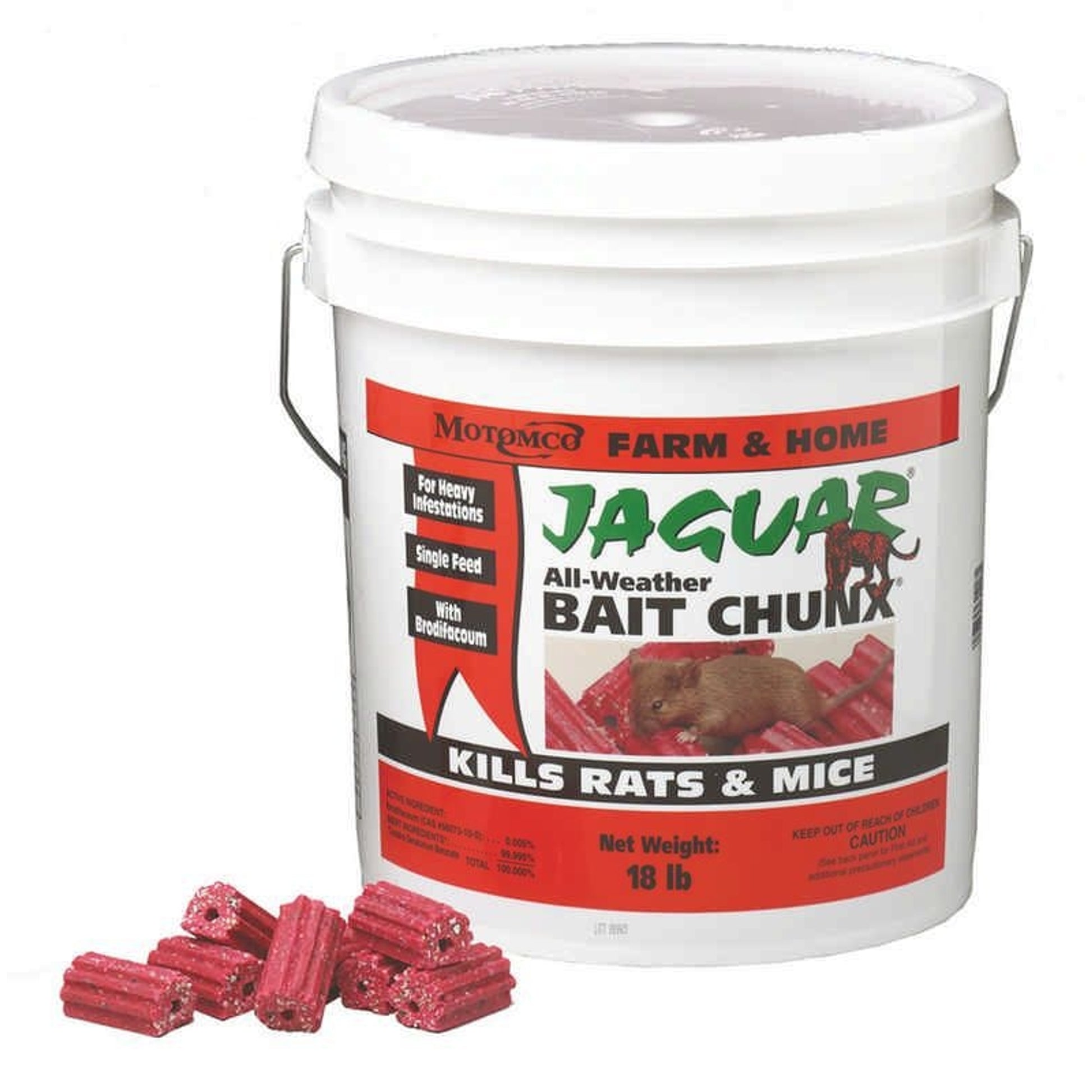 Jaguar Bait Chunk Rodenticide 18 Pound